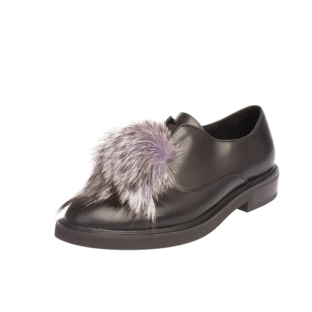 Emanuelle Vee Leather Loafter Shoes 37/7
